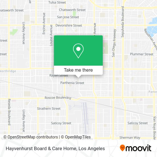 Hayvenhurst Board & Care Home map