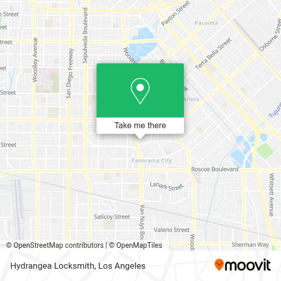 Hydrangea Locksmith map