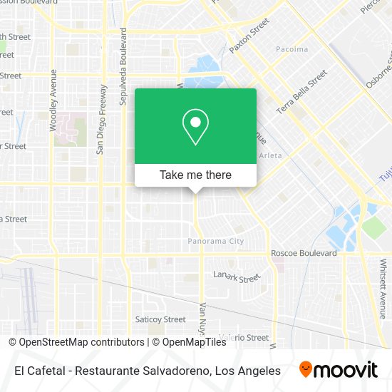 Mapa de El Cafetal - Restaurante Salvadoreno