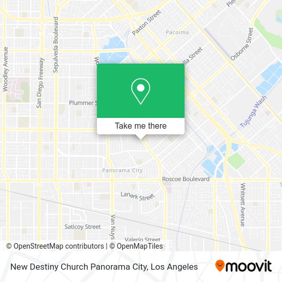 New Destiny Church Panorama City map