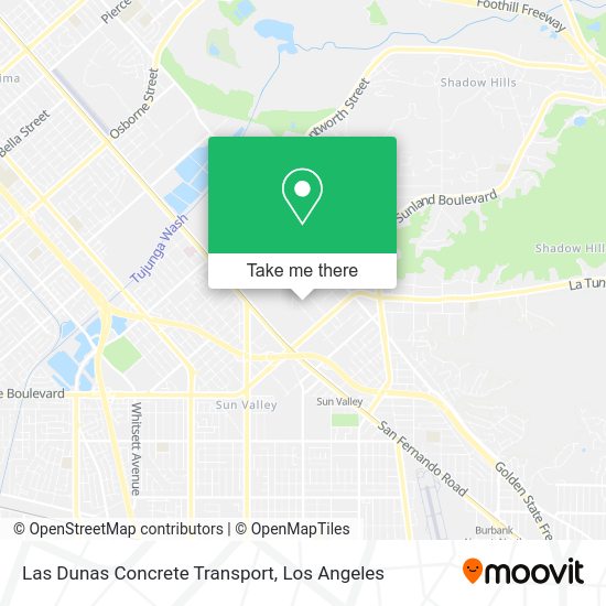 Las Dunas Concrete Transport map