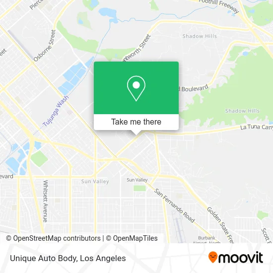 Unique Auto Body map