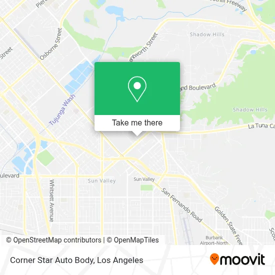 Corner Star Auto Body map