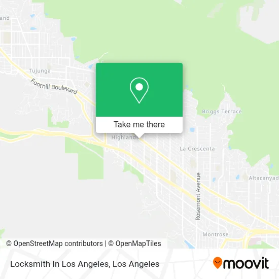 Locksmith In Los Angeles map