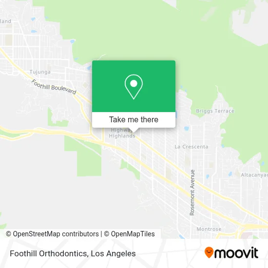 Foothill Orthodontics map