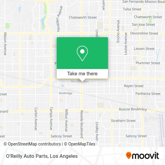 O'Reilly Auto Parts map