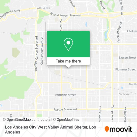 Mapa de Los Angeles City West Valley Animal Shelter