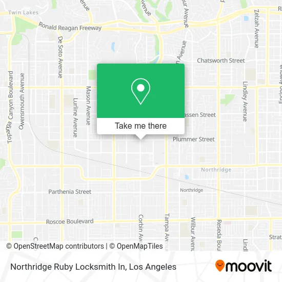 Northridge Ruby Locksmith In map