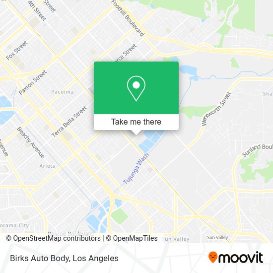 Birks Auto Body map