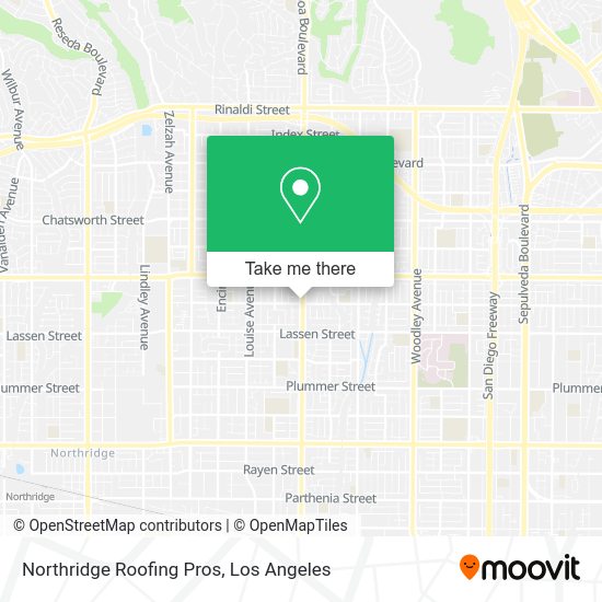 Northridge Roofing Pros map