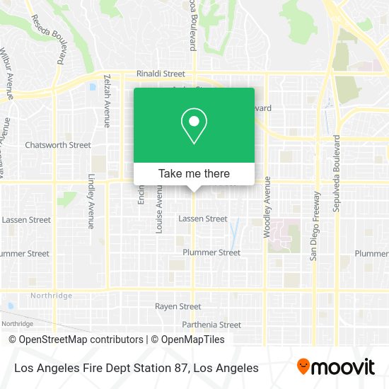 Los Angeles Fire Dept Station 87 map