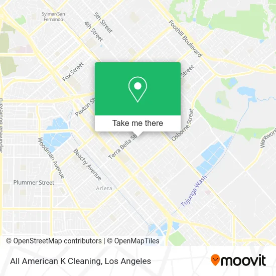 All American K Cleaning map