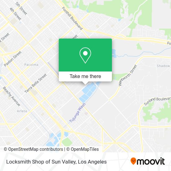 Locksmith Shop of Sun Valley map