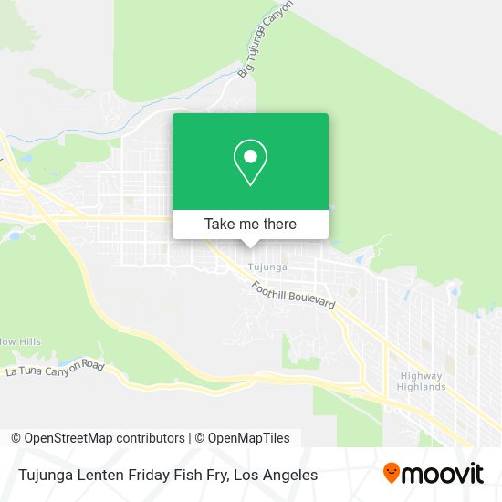 Mapa de Tujunga Lenten Friday Fish Fry