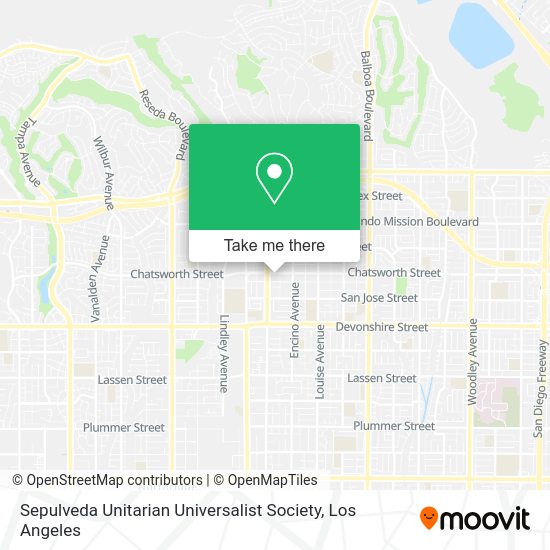 Sepulveda Unitarian Universalist Society map
