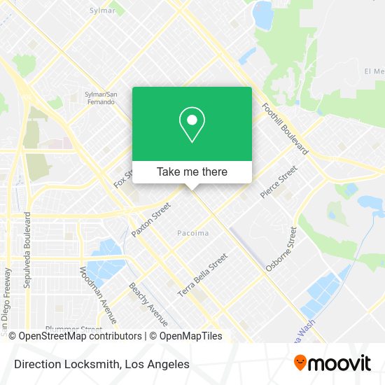 Direction Locksmith map
