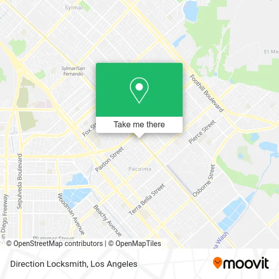 Mapa de Direction Locksmith