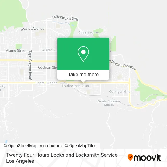 Twenty Four Hours Locks and Locksmith Service map