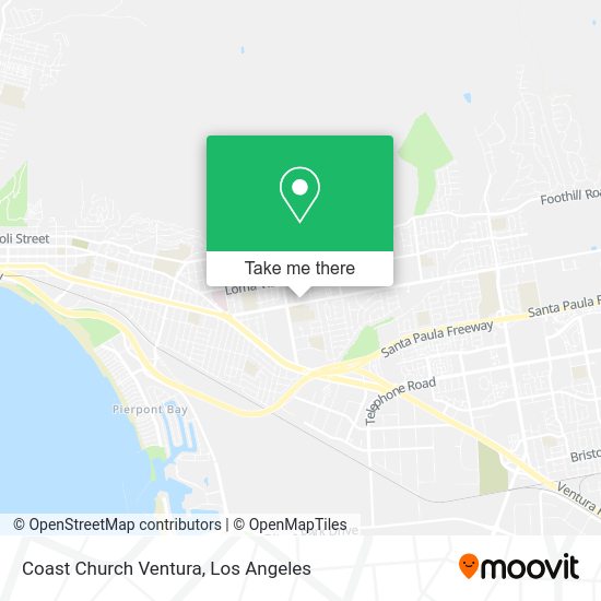 Coast Church Ventura map