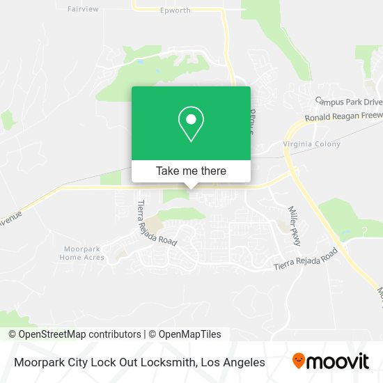 Mapa de Moorpark City Lock Out Locksmith