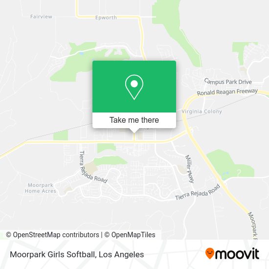 Moorpark Girls Softball map