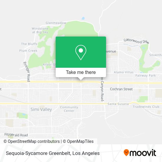 Mapa de Sequoia-Sycamore Greenbelt