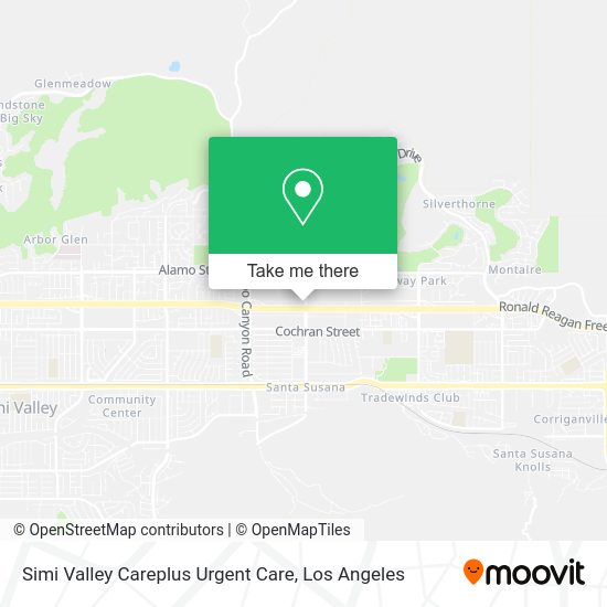Simi Valley Careplus Urgent Care map