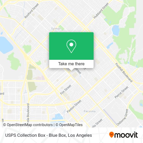 Mapa de USPS Collection Box - Blue Box