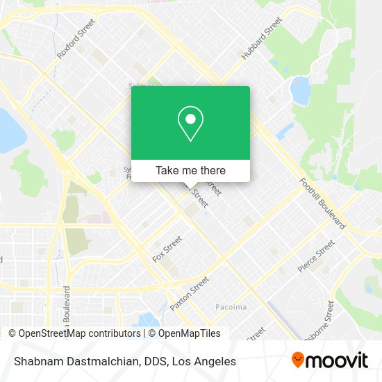 Mapa de Shabnam Dastmalchian, DDS