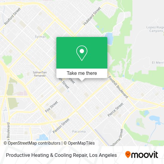 Mapa de Productive Heating & Cooling Repair