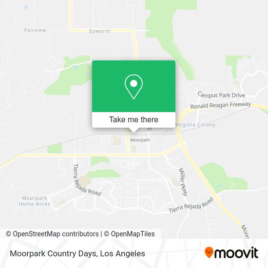 Moorpark Country Days map
