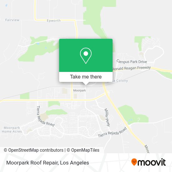 Moorpark Roof Repair map