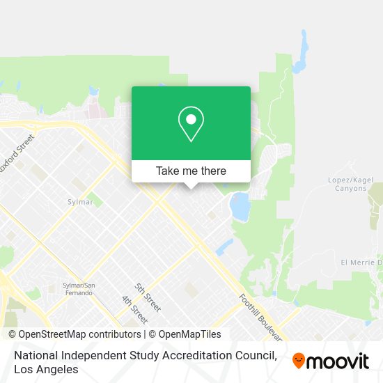 Mapa de National Independent Study Accreditation Council