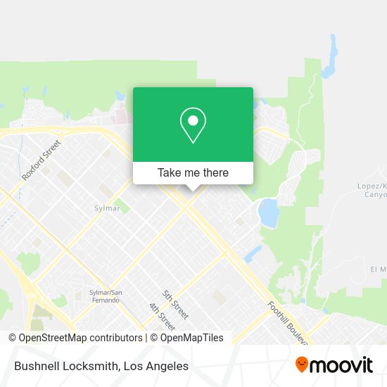 Mapa de Bushnell Locksmith
