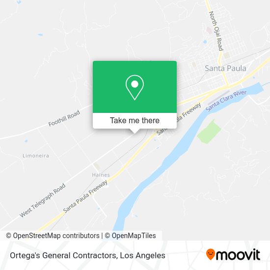 Ortega's General Contractors map