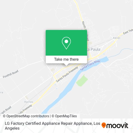 LG Factory Certified Appliance Repair Appliance map