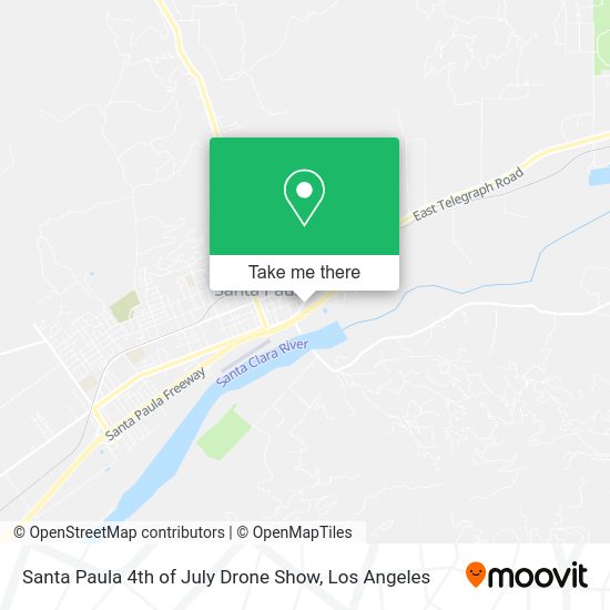 Santa Paula 4th of July Drone Show map