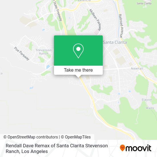 Rendall Dave Remax of Santa Clarita Stevenson Ranch map