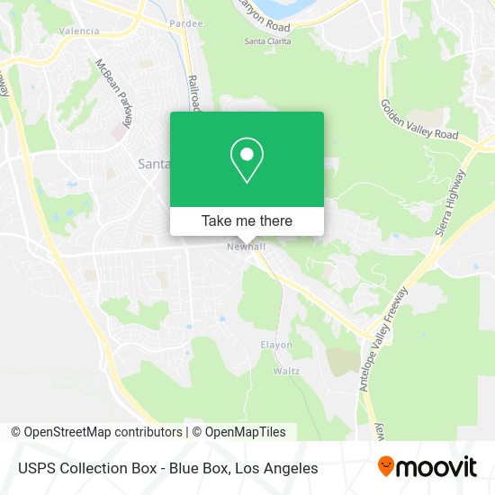 Mapa de USPS Collection Box - Blue Box