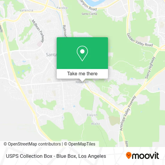 Mapa de USPS Collection Box - Blue Box