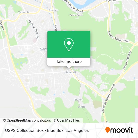 Mapa de USPS Collection Box - Blue Box