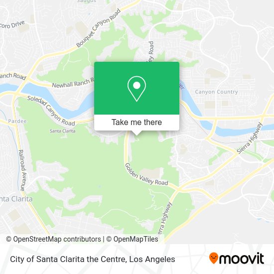 Mapa de City of Santa Clarita the Centre