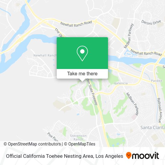 Official California Toehee Nesting Area map