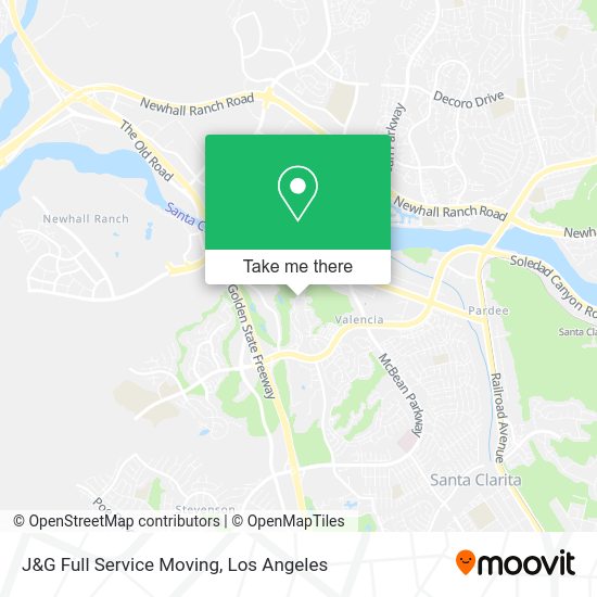 J&G Full Service Moving map