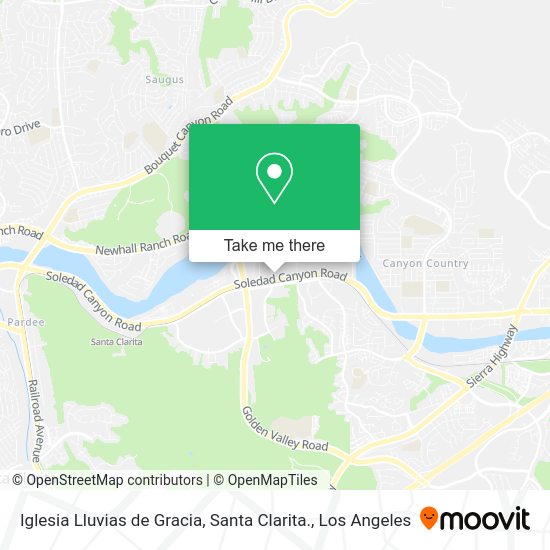 Mapa de Iglesia Lluvias de Gracia, Santa Clarita.