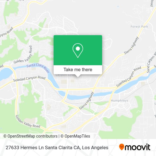 27633 Hermes Ln Santa Clarita CA map