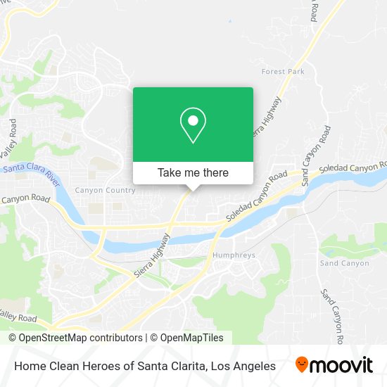 Mapa de Home Clean Heroes of Santa Clarita