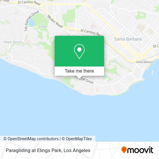 Paragliding at Elings Park map