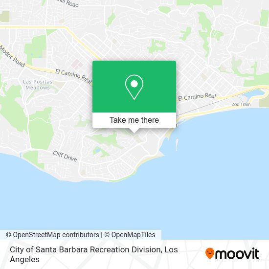 City of Santa Barbara Recreation Division map