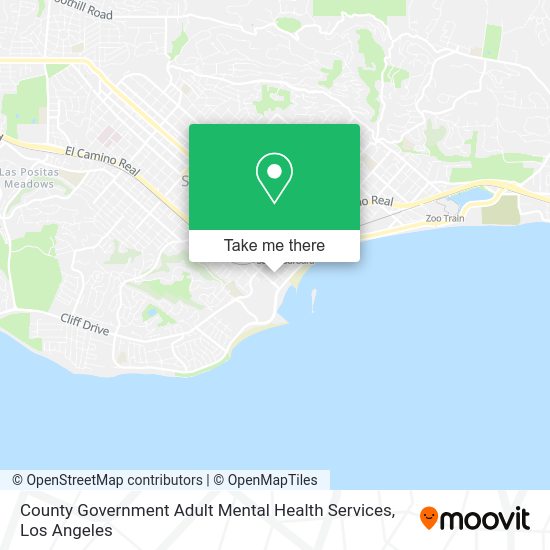 County Government Adult Mental Health Services map